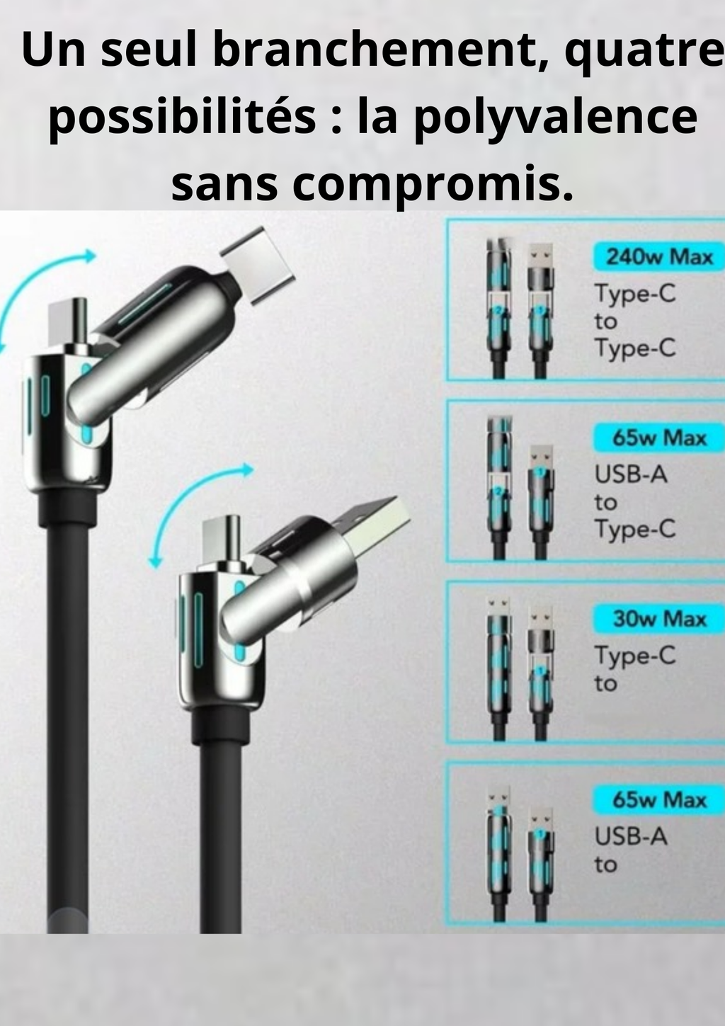 A'KENZA® - CÂBLE INFINITE  4-EN-1